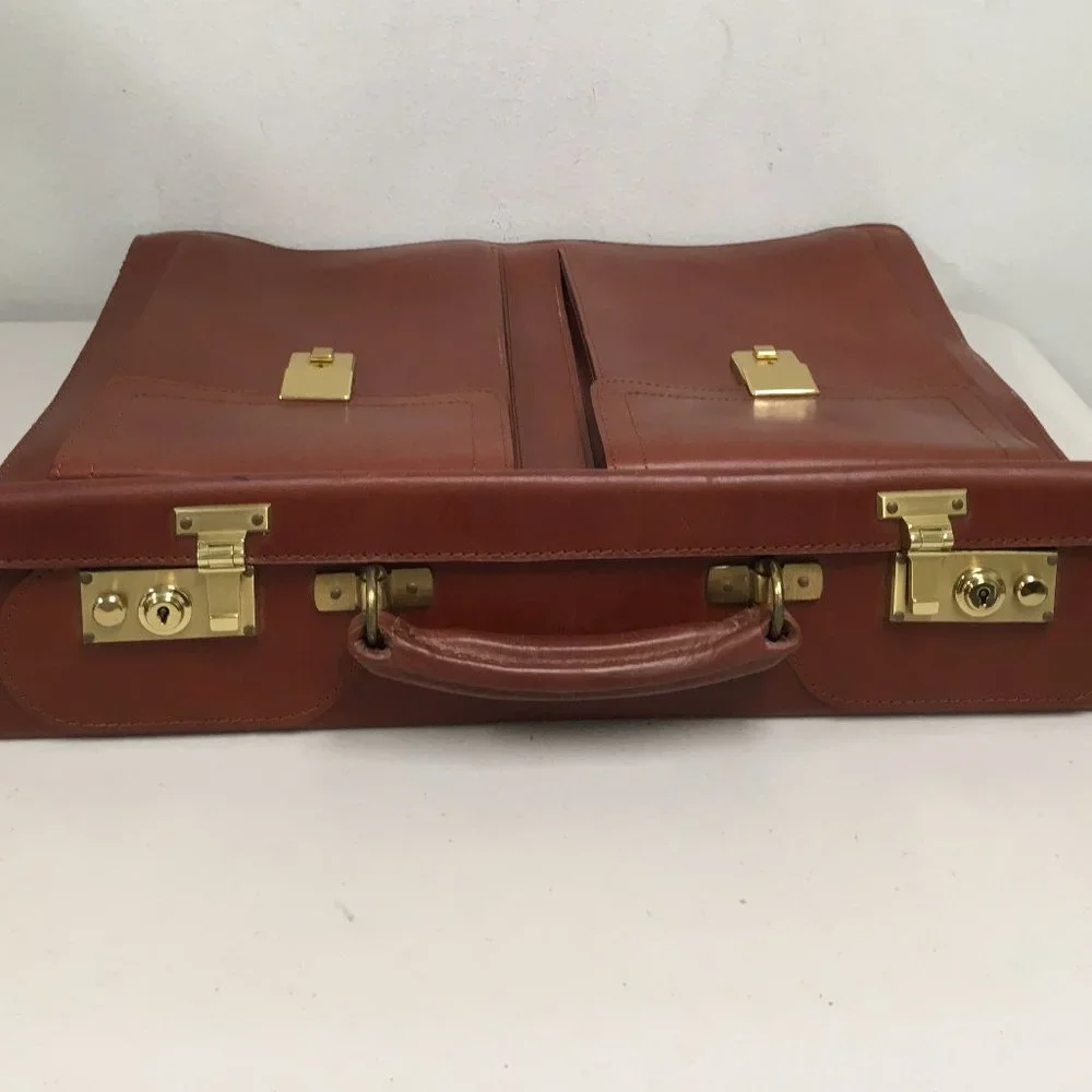 Vintage Swaine Adeney Brigg leather Briefcase Document Case custom made England